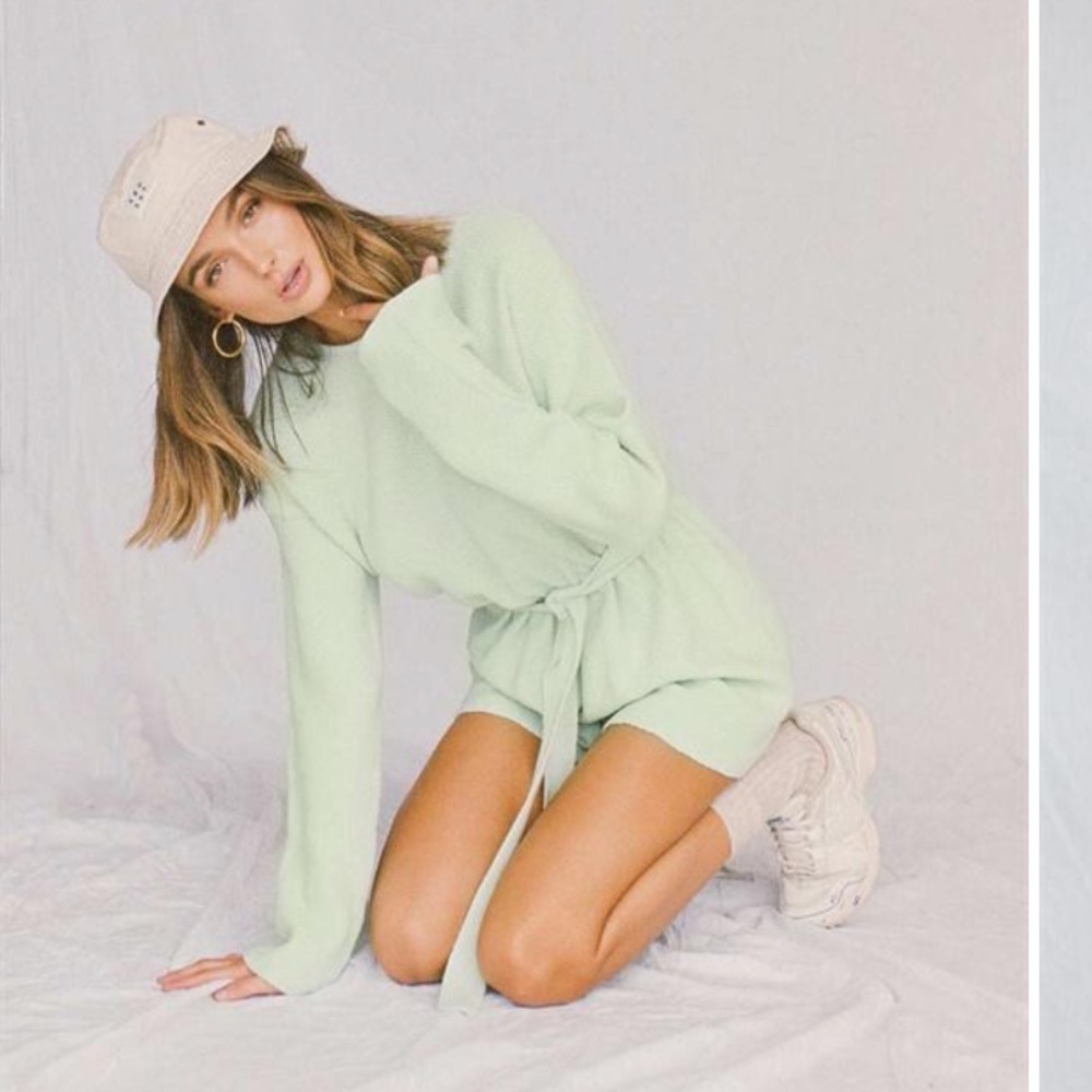 Sabo Skirt, Mint Knit Playsuit